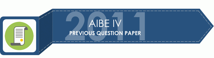 AIBE IV 4 Previous Question Paper 2011