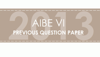 AIBE VI 6 Previous Question Paper 2013