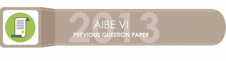 AIBE VI 6 Previous Question Paper 2013