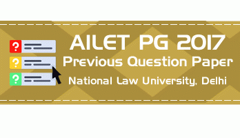 AILET PG LLM 2017 previous question paper answer key LawMint.com
