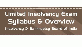 Limited Insolvency Exam IBBI Syllavus overview LawMint.com