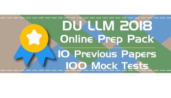 DU LLM Entrance 2018 Previous Question Papers 100 mock tests