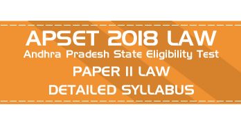 APSET LAW 2018 Andhra Pradesh State Eligibility Test Official Syllabus Mock Tests Sample Papers