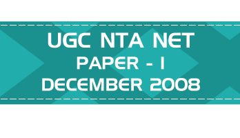 UGC NTA NET Paper 1 HECI Previous Question Papers Mock Tests December 2008