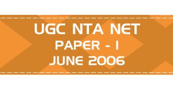 UGC NTA NET Paper 1 HECI Previous Question Papers Mock Tests June 2006