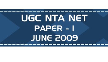UGC NTA NET Paper 1 HECI Previous Question Papers Mock Tests June 2009