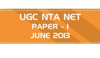 UGC NTA NET Paper 1 HECI Previous Question Papers Mock Tests June 2013