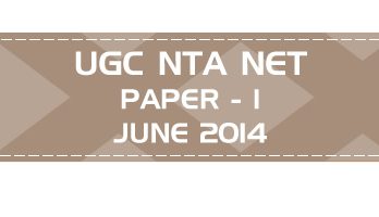 UGC NTA NET Paper 1 HECI Previous Question Papers Mock Tests June 2014