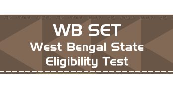 WBSET West Bengal State Eligibility Test Official Notification Mock Tests Sample Papers