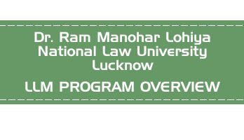 Dr. Ram Manohar Lohiya National Law University Lucknow CLAT LLM PG OVERVIEW LawMint.com