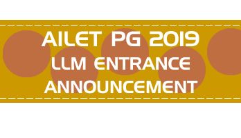 NLU Delhi AILET PG LLM announcement 2019 2020