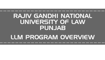 RAJIV GANDHI NATIONAL UNIVERSITY OF LAW PUNJAB CLAT LLM PG OVERVIEW LawMint.com
