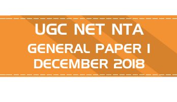 UGC NET NTA GENERAL Paper 1 DECEMBER 2018 OFFICIAL LawMint
