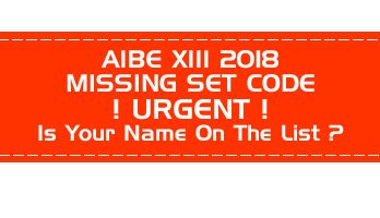 AIBE XIII 13 2018 Missing Set Code Results will be withheld LawMint.com