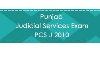 Punjab Judicial Services Exam PCS J 2010 LawMint.com