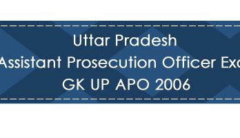 Uttar Pradesh Assistant Prosecution Officer Exam GK UP APO 2006 LawMint.com