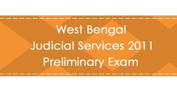 West Bengal Judicial Services 2011 Preliminary Exam LawMint.com