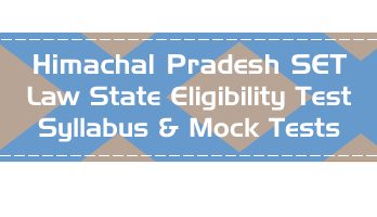 HP SET Law Himachal Pradesh State Eligibility Test Law Syllabus Eligibility Mock Tests Model Papers Previous Papers