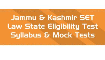 JK SET Law Jammu Kashmir State Eligibility Test Law Syllabus Eligibility Mock Tests Model Papers Previous Papers