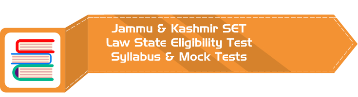 JK SET Law Jammu Kashmir State Eligibility Test Law Syllabus Eligibility Mock Tests Model Papers Previous Papers