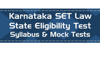 KSET Law Karnataka State Eligibility Test Law Syllabus Eligibility Mock Tests Model Papers Previous Papers