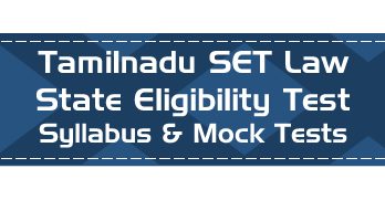 TN SET Law Tamil Nadu State Eligibility Test Law Syllabus Eligibility Mock Tests Model Papers Previous Papers