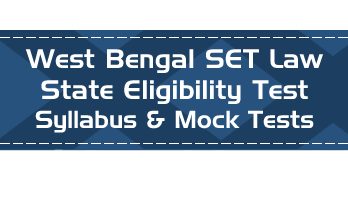 WB SET Law West Bengal State Eligibility Test Law Syllabus Eligibility Mock Tests Model Papers Previous Papers