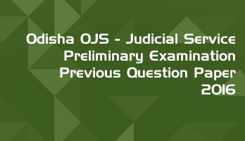 Odisha OPSC OJS Civil Judge Preliminary Exam OJS 2016 Previous Question Paper Answer Key Mock Test Series LawMint