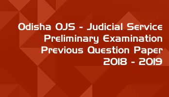 Odisha OPSC OJS Civil Judge Preliminary Exam OJS 2018 2019 Previous Question Paper Answer Key Mock Test Series LawMint