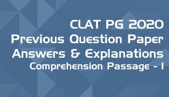CLAT PG 2020 Comprehension passage 1 with answers explanation LawMint CLAT PG Mock Test Series