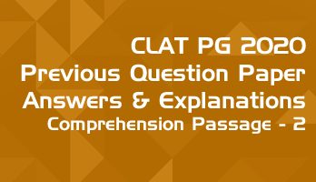 CLAT PG 2020 Comprehension passage 2 with answers explanation LawMint CLAT PG Mock Test Series