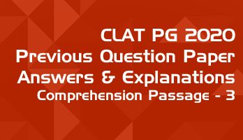 CLAT PG 2020 Comprehension passage 3 with answers explanation LawMint CLAT PG Mock Test Series