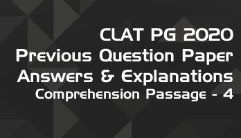 CLAT PG 2020 Comprehension passage 4 with answers explanation LawMint CLAT PG Mock Test Series