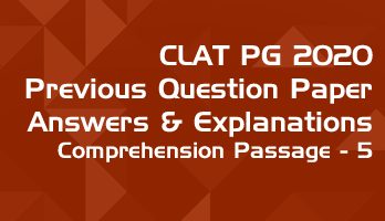 CLAT PG 2020 Comprehension passage 5 with answers explanation LawMint CLAT PG Mock Test Series
