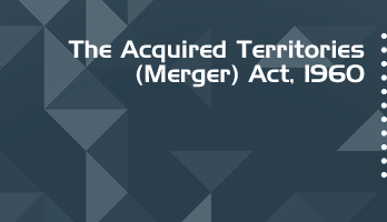 The Acquired Territories Merger Act 1960 Bare Act PDF Download 4