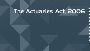 The Actuaries Act 2006 Bare Act PDF Download 2