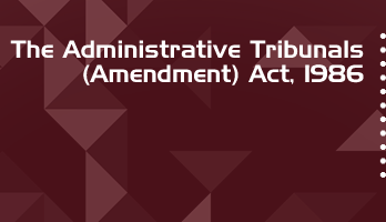 The Administrative Tribunals Amendment Act 1986 Bare Act PDF Download 2