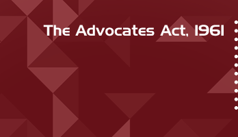 The Advocates Act 1961 Bare Act PDF Download 2