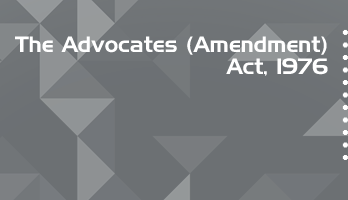The Advocates Amendment Act 1976 Bare Act PDF Download 2