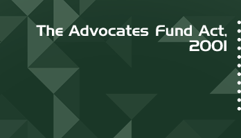 The Advocates Fund Act 2001 Bare Act PDF Download 2