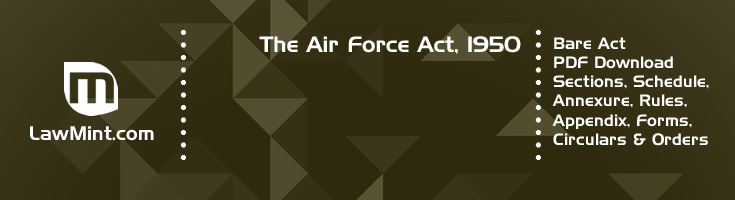 The Air Force Act 1950 Bare Act PDF Download 2