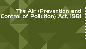 The Air Prevention and Control of Pollution Act 1981 Bare Act PDF Download 2