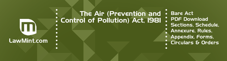 The Air Prevention and Control of Pollution Act 1981 Bare Act PDF Download 2
