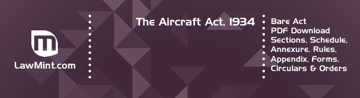 The Aircraft Act 1934 Bare Act PDF Download 2