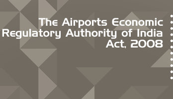 The Airports Economic Regulatory Authority of India Act 2008 Bare Act PDF Download 2