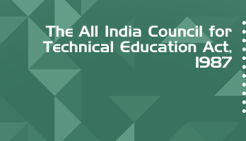 The All India Council for Technical Education Act 1987 Bare Act PDF Download 2