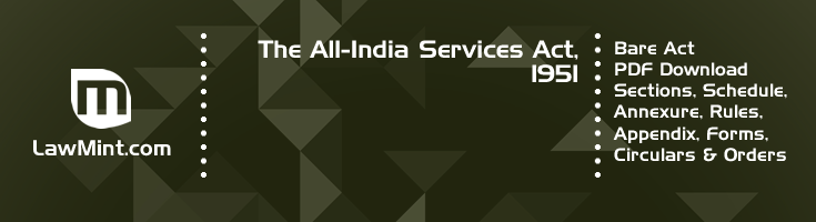 The All India Services Act 1951 Bare Act PDF Download 2
