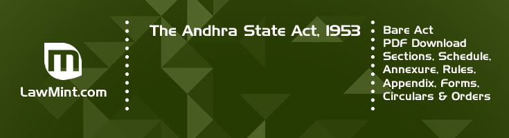 The Andhra State Act 1953 Bare Act PDF Download 2