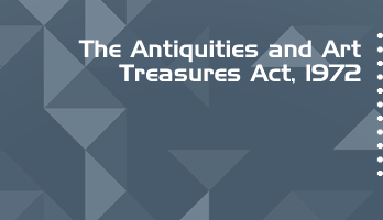 The Antiquities and Art Treasures Act 1972 Bare Act PDF Download 2