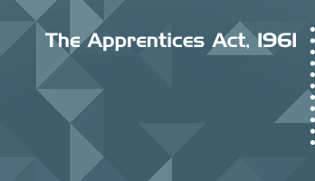 The Apprentices Act 1961 Bare Act PDF Download 2